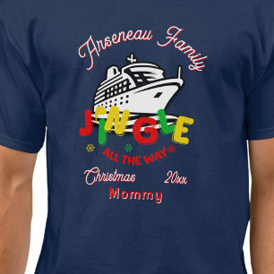 Matching Christmas Cruise Family Personalise T-Shirt