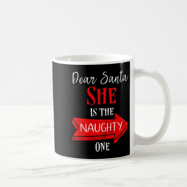 Matching Christmas Outfit For Couples She's The Na Coffee Mug (Right)