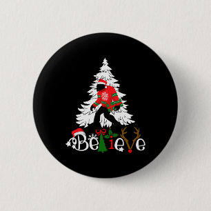 Matching Christmas Pyjamas Family Bigfoot Believe 6 Cm Round Badge