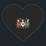 Matching Christmas Santa Hat Ho Ho Ho Giraffe Anim Heart Sticker<br><div class="desc">Matching Christmas Santa Hat Ho Ho Ho Giraffe Animal Xmas T-Shirt</div>