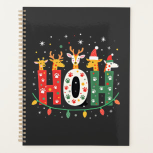 Matching Christmas Santa Hat Ho Ho Ho Giraffe Anim Planner