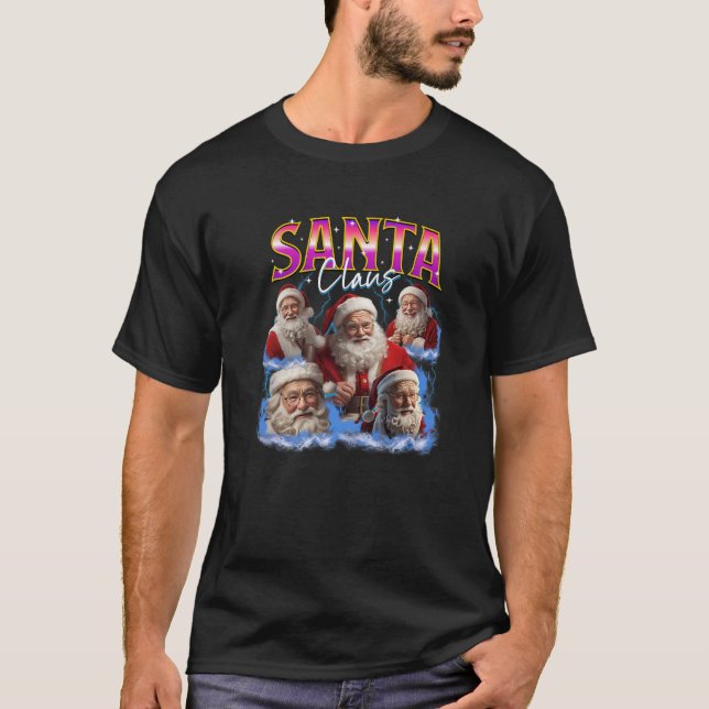 Matching Christmas Tacky Ugly Funny Santa Claus Fa T-Shirt (Front)