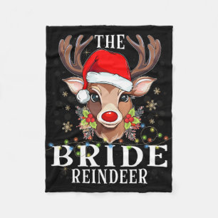 Matching Christmas The Bride Reindeer Family Fleece Blanket