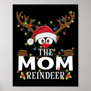 Matching Christmas The Mum Reindeer Pajama Poster