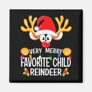 Matching Christmas Very Merry Favorite Child Reind Magnet