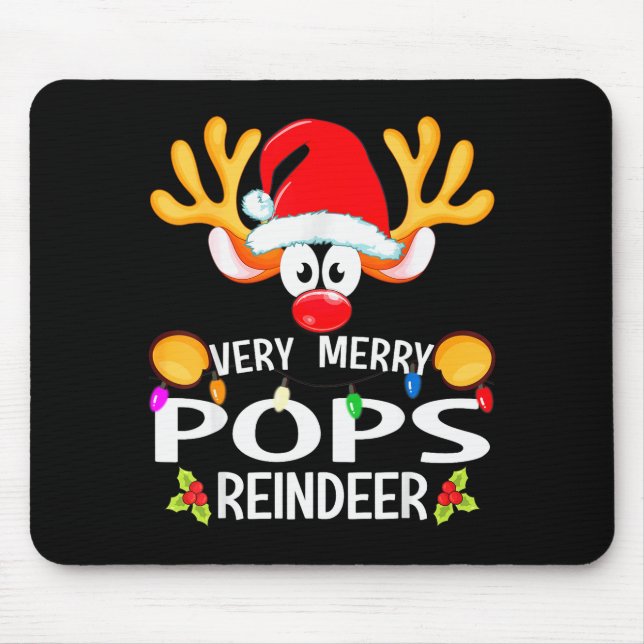 Matching Christmas Very Merry Ps Reindeer  Mouse Pad (Front)