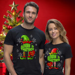 Matching Couple Christmas Elf Names in Heart T-Shirt<br><div class="desc">Introducing our merry "Sleighin' It Together" Christmas couple's shirt set! Capture the holiday magic and showcase your united front with these delightful and customisable tees. Each shirt features a jolly elf hat and feet, playfully adorned with the phrase "Sleighin' It Together, " there are two versions of the elf hat/feet,...</div>