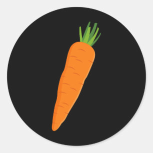 Matching Couple Costume Kid Funny Vegetable Carrot Classic Round Sticker