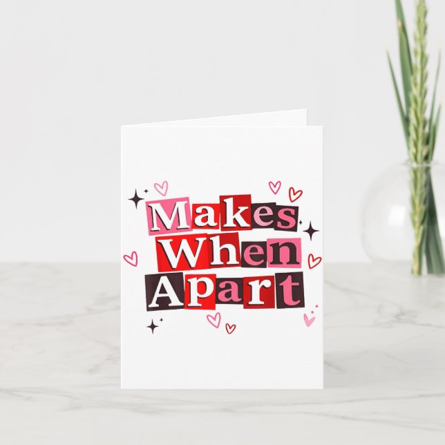 Matching Couple Makes When Apart Long Distance Rel Card (Front)