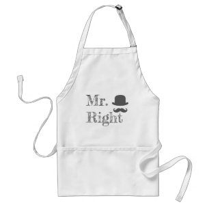 Matching Couples Gift Gift Mr Right Gift Standard Apron