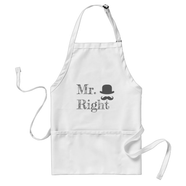 Matching Couples Gift Gift Mr Right Gift Standard Apron (Front)