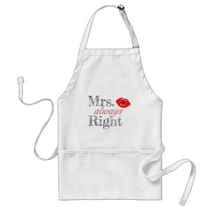 Matching Couples Gift Gift Mrs Always Right Gift Standard Apron