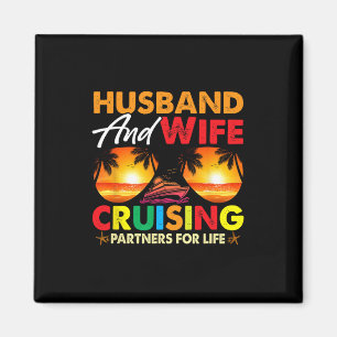 Matching Couples Husnd Wife Cruising 2025 Cruise V Magnet