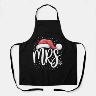 Matching Couples Mr Mrs Wedding Xmas Ugly Santa Apron