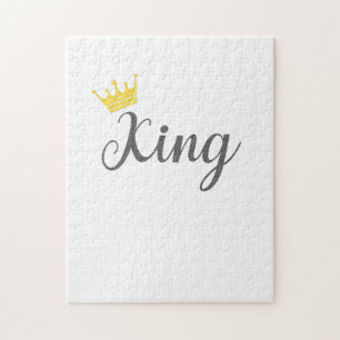 Matching Couples Outfits King and Queen Gift Jigsaw Puzzle