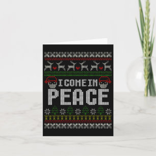 Matching Couples Ugly Christmas Sweater I Come In Card