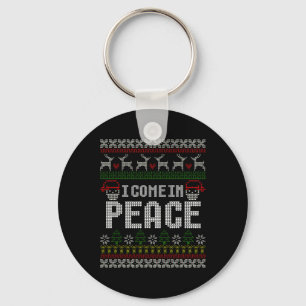 Matching Couples Ugly Christmas Sweater I Come In Key Ring