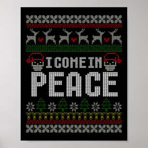 Matching Couples Ugly Christmas Sweater I Come In Poster