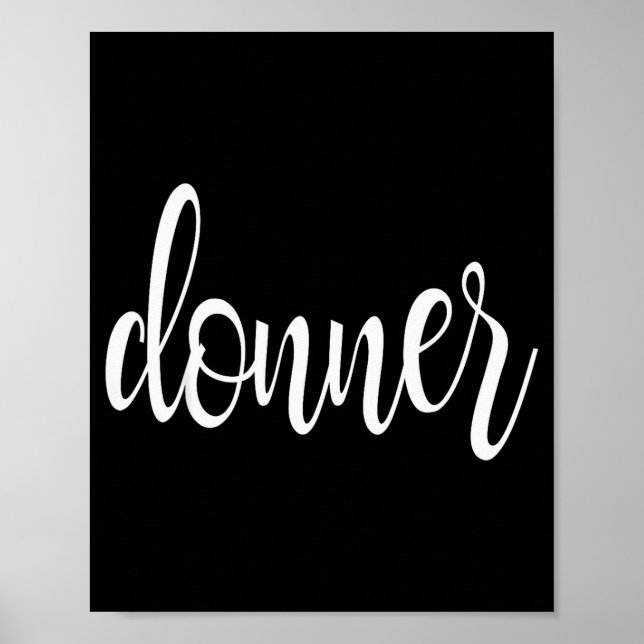 Matching Donner Christmas Text Only Brown Green Re Poster (Front)