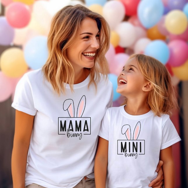 Matching Easter Family Trendy T-shirt (Mama Mini Bunny)