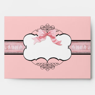 Matching Envelope - French Bow Dot Swirl v3