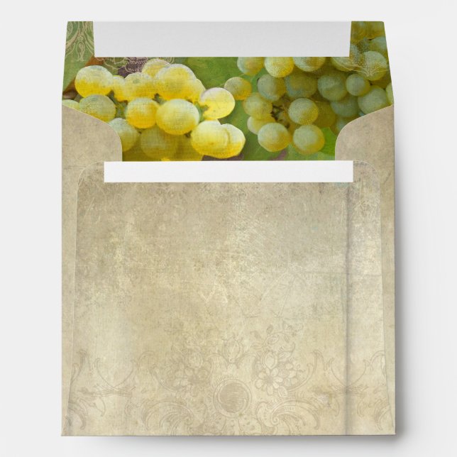 Matching Envelopes Rustic Chardonnay Wine Grapes (Back (Bottom))