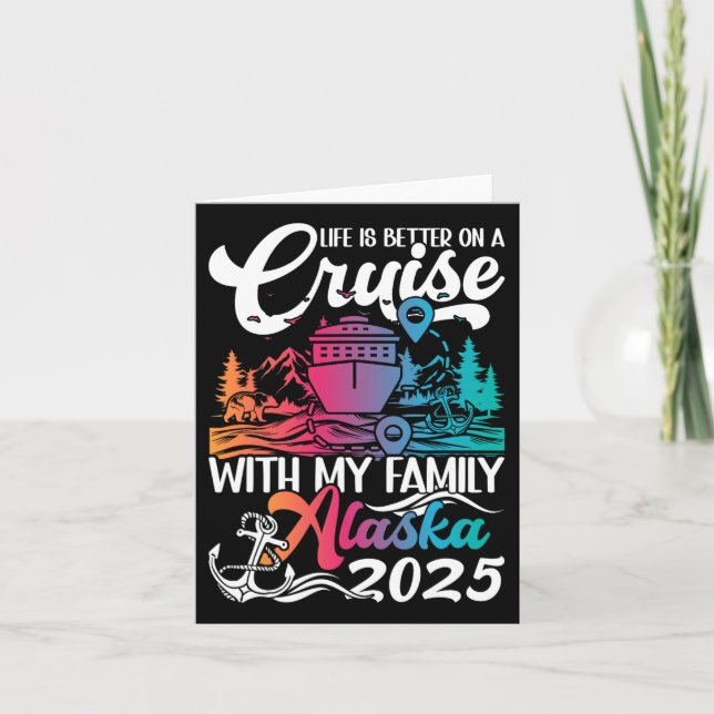 Matching Family Alaska Cruise Trip Family Vacay -  Card (Front)