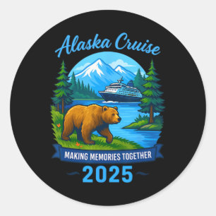 Matching Family And Group Alaskan Alaska Cruise 20 Classic Round Sticker
