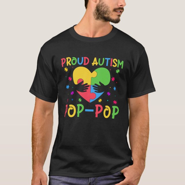 Matching Family Autism Awareness Month Proud Autis T-Shirt (Front)