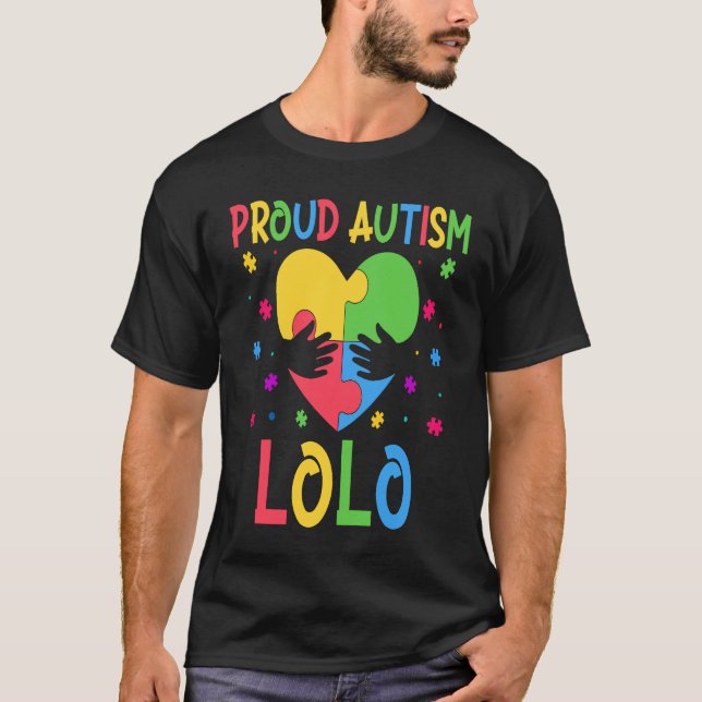 Matching Family Autism Awareness Month Proud Autis T-Shirt (Front)