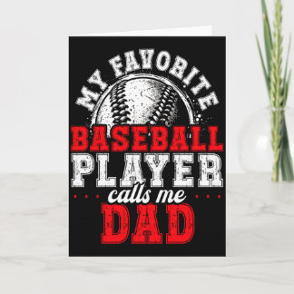 Matching Family Baseball Gift Dad Team Photo Fathe Card