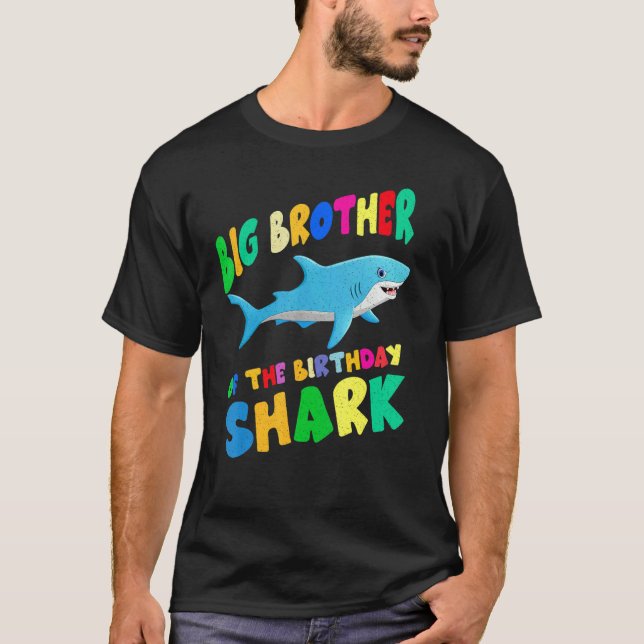 Matching Family Big Brother Of The Shark Birthday T-Shirt (Front)