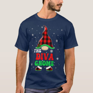 Matching Family Buffalo Plaid The Diva Gnome Chris T-Shirt
