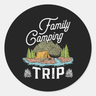 Matching Family Camping Trip Shirt Matching Vacati Classic Round Sticker