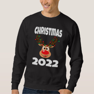 Matching Family Christmas 2022 Cute Reindeer Holid Sweatshirt