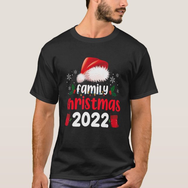 Matching Family Christmas 2022 Pyjamas Team Santa  T-Shirt (Front)