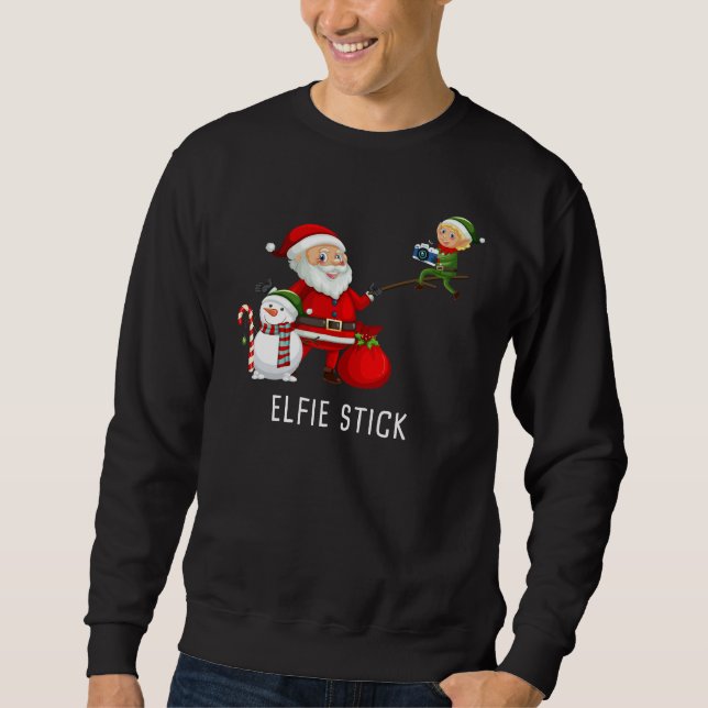 Matching Family Christmas 2022 – Santa Elfie Stick Sweatshirt (Front)