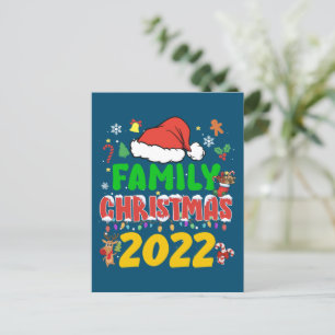 Matching Family Christmas 2022 Team Santa Elf Squa Postcard