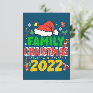 Matching Family Christmas 2022 Team Santa Elf Squa Thank You Card