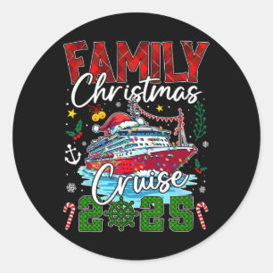 Matching Family Christmas Cruise 2025 Xmas Men Wom Classic Round Sticker
