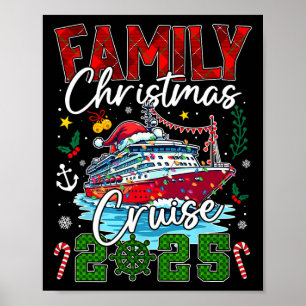 Matching Family Christmas Cruise 2025 Xmas Men Wom Poster
