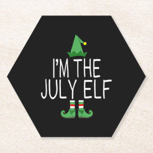 Matching Family Christmas In July Funny Paper Coaster
