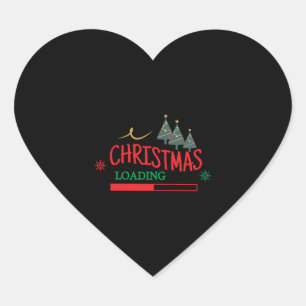 Matching Family Christmas Loading Heart Sticker