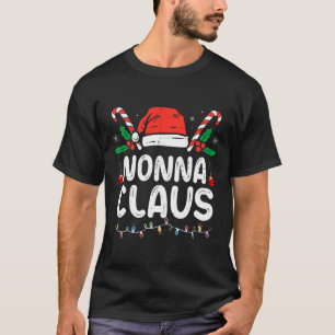 Matching Family Christmas Pajama Xmas Lights Nonna T-Shirt
