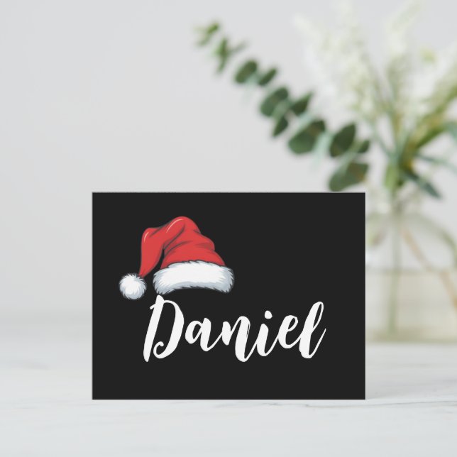 Matching Family Christmas Xmas Personalised Name  Holiday Postcard (Standing Front)