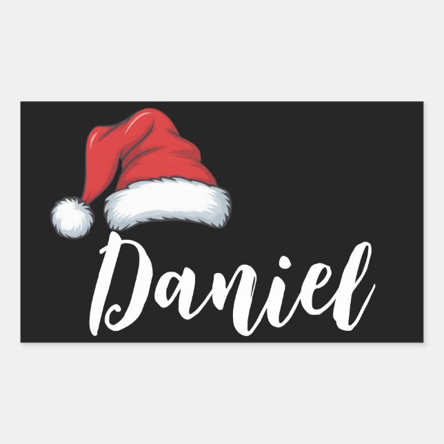 Matching Family Christmas Xmas Personalised Name  Rectangular Sticker (Front)