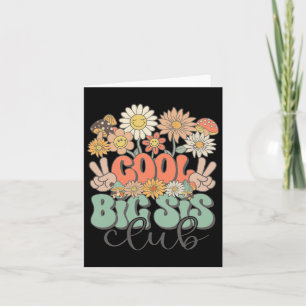 Matching Family Cool Big Sis Club Groovy Retro Big Card