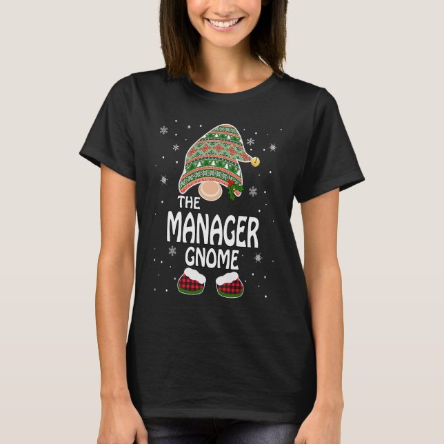 Matching Family Costumes The Manager Gnome Christm T-Shirt (Front)