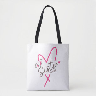 Matching Family Easter Sister Bunny Tote Bag