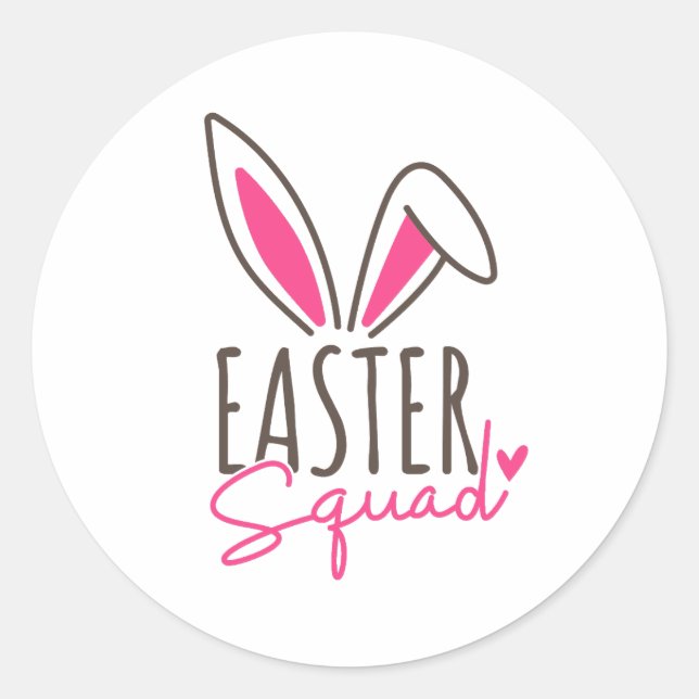 Matching Family Easter Squad Classic Round Sticker (Front)